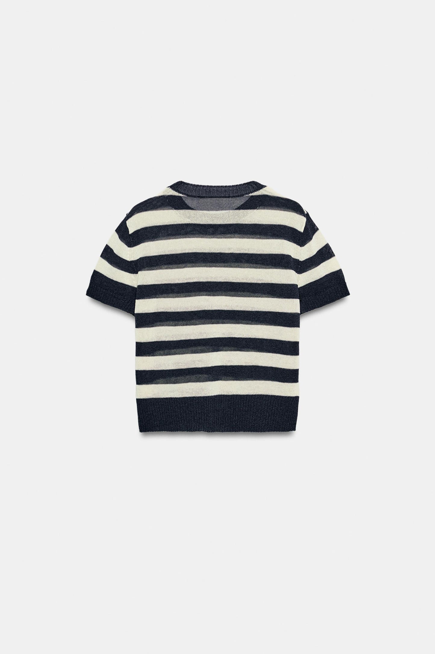Bivorry™ - Striped Knit Top — Short Sleeves