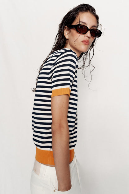 Bivorry™ - Striped Knit Top